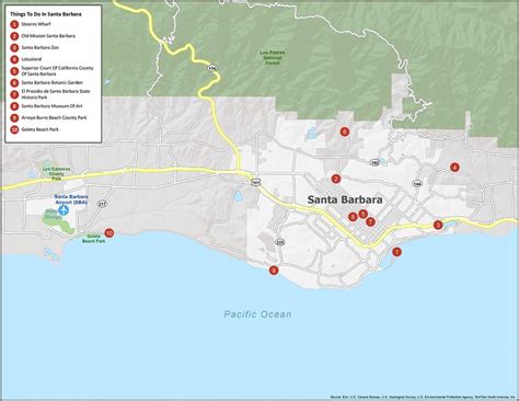 MAP Santa Barbara In California Map